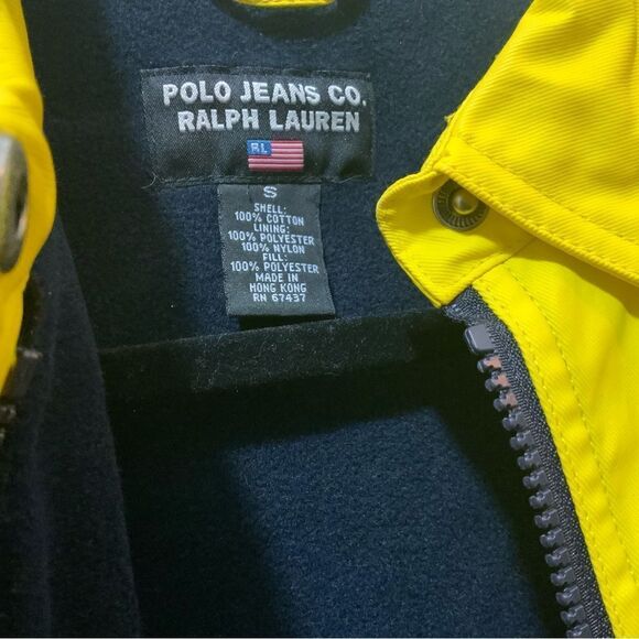Lauren Ralph Lauren Yellow Cotton Zip Clasp Long Sleeve Denim Jacket Size Small - Picture 3 of 9